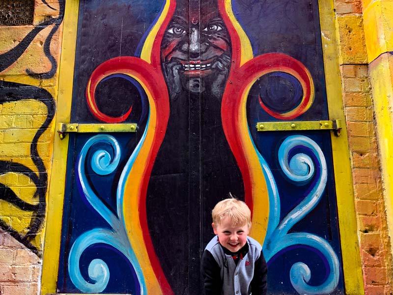 Cheeky Kipton finds fun in the Wellington Street Art in Wellington City