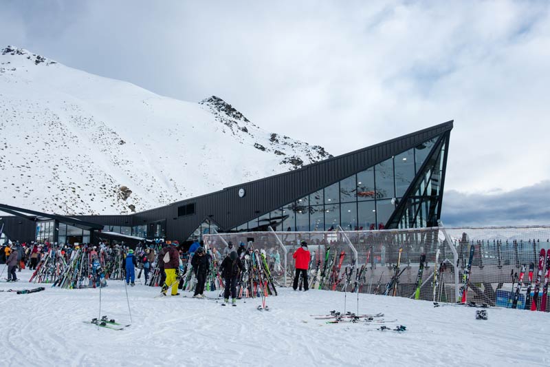 Main restaurant and cafe building at the Remarkables Queenstown NZ