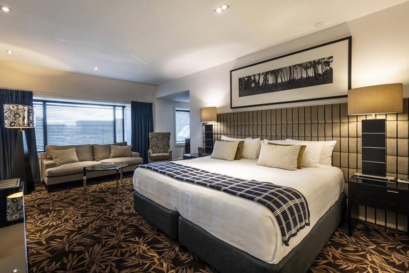 Large super king beds in the george hotel provide spacious luxury accommodations for family